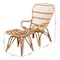 Baxton Studio Earvin Modern Bohemian Natural Brown Rattan 2Piece Armchair and Footstool Set 224-12707-12708-ZORO - alternate 5